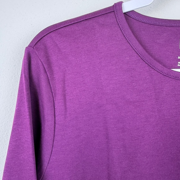 L.L. BEAN Maroon Pullover Long Sleeve Tee Shirt NWT / Women's XL Tall - Picture 5 of 12